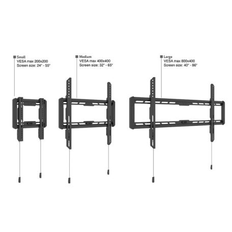 MULTIBRACKETS Fix fali konzol, M Universal Wallmount Fixed Medium Black (32-65", max.VESA: 400x400 mm, 50 kg)