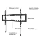 MULTIBRACKETS Fix fali konzol, M Universal Wallmount Fixed Large Black (40-86", max.VESA: 800x400 mm, 60 kg)
