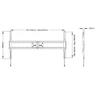MULTIBRACKETS Fix fali konzol, M Universal Fixed Wallmount SD MAX 800x600 (60-110", 125kg)