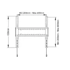 MULTIBRACKETS Fix fali konzol, M Universal Fixed Wallmount SD MAX 800x600 (60-110", 125kg)