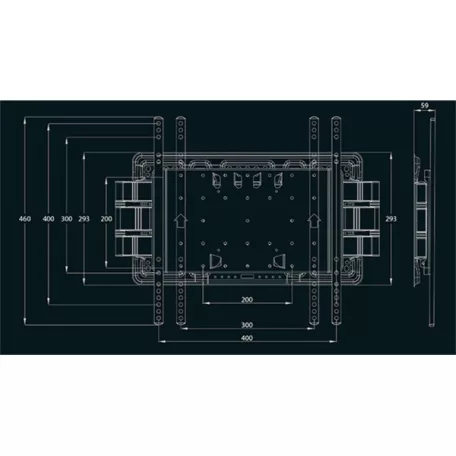 MULTIBRACKETS Fali konzol, M VESA Super Slim Tilt & Turn Plus HD (40-86", max.VESA: 400x400 mm, 65 kg)