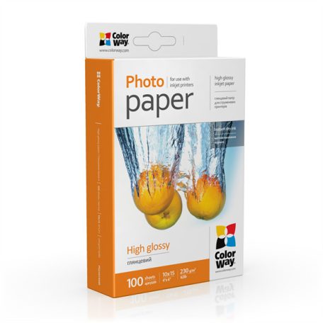 COLORWAY Fotópapír, magasfényű (high glossy), 230 g/m2, 10x15, 100 lap