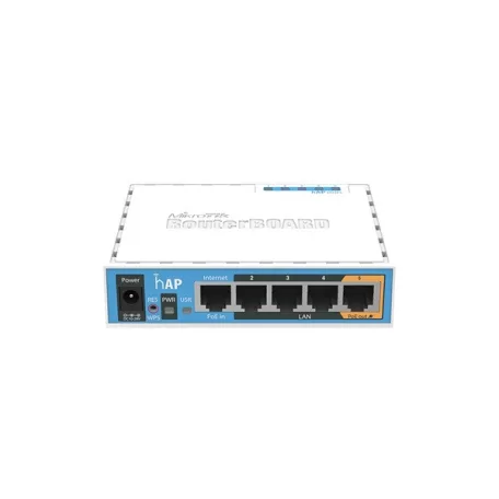 MIKROTIK Wireless Router hAP 5x100Mbps, Wi-Fi 4, Asztali, RB951UI-2ND