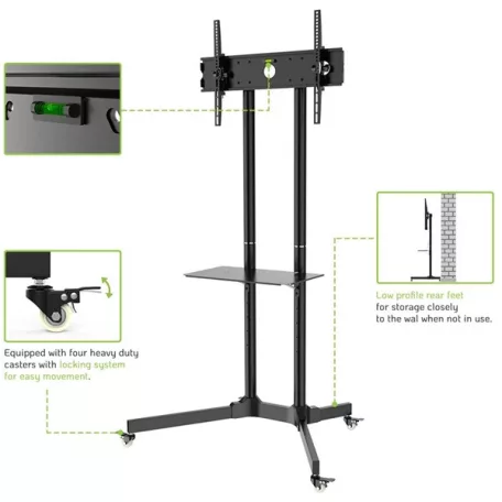TECHLY ICA-TR6 gurulós padlóállvány 30-65" LED/LCD kijelzőhöz