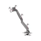 MULTIBRACKETS Asztali konzol, M VESA Gas Lift Arm Single Black HD (15-34", max.VESA: 100x100 mm, 21 kg)