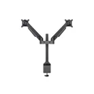 MULTIBRACKETS 2 karos asztali konzol, M VESA Gas Lift Arm Dual Black HD (15-32", max.VESA: 100x100 mm, 21 kg)
