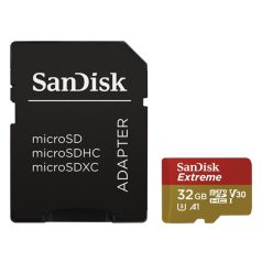   SANDISK 173420, MICROSDHC EXTREME KÁRTYA 32GB, 90MB/sec. CL10, UHS-I, V30, A1