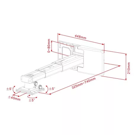 MULTIBRACKETS Projektor konzol, M Projector Mount Short Throw Deluxe 600-1300 Large