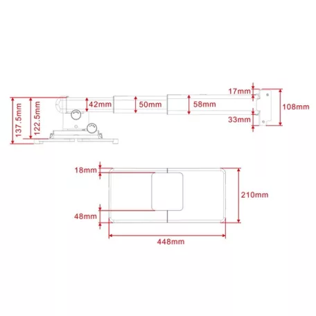 MULTIBRACKETS Projektor konzol, M Projector Mount Short Throw Deluxe 600-1300 Large