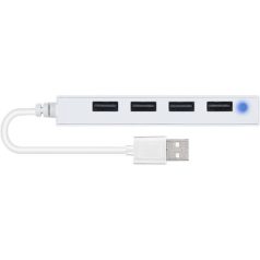   SPEEDLINK SL-140000-WE SNAPPY SLIM USB Hub, 4-Port, USB 2.0, Passzív, fehér