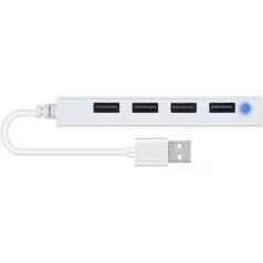   SPEEDLINK SL-140000-WE SNAPPY SLIM USB Hub, 4-Port, USB 2.0, Passzív, fehér