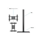 MULTIBRACKETS Padlóállvány, M Display Stand 180 Single Black w. Floorbase (24-65", max.VESA: 700x400 mm, 50 kg)
