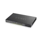 ZYXEL Switch 24x1000Mbps (24xPOE) +4xGigabit kombó SFP+, Fémházas Menedzselhető, (24xGbE POE port), GS1920-24HPV2-EU0101