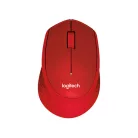 LOGITECH Egér - M330 Silent Plus Vezeték Nélküli Optikai, Piros