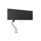 MULTIBRACKETS Gas Lift asztali konzol (2 képernyős rögzítőkar), M VESA Gas Lift Arm Single White w. Duo Crossbar (15-28"