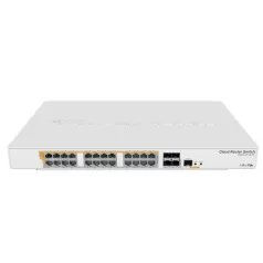   MIKROTIK Cloud Router Switch 24x1000Mbps (POE) + 4x10Gbit SFP+, Fémházas, Rackes - CRS328-24P-4S+RM