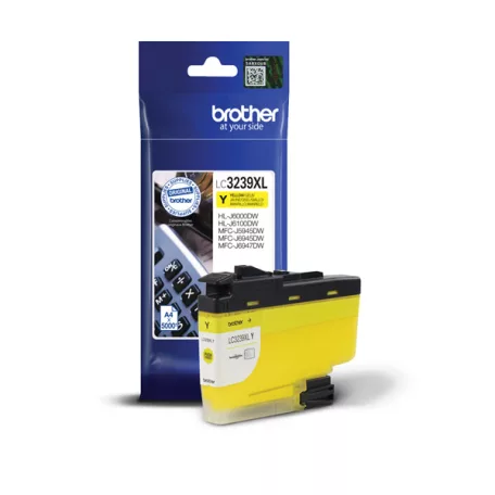 BROTHER Tintapatron LC3239XLY, Szuper nagy töltetű - 5000 oldal, Yellow