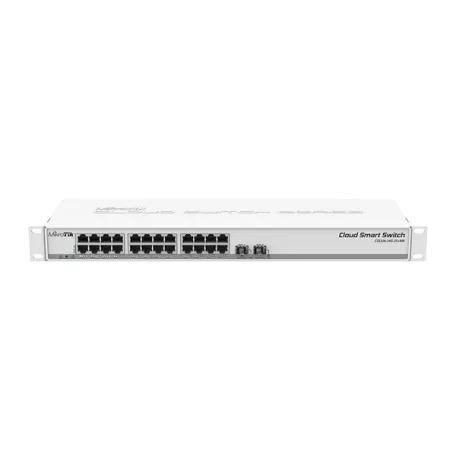 MIKROTIK Switch 24x1000Mbps + 2x10Gbps SFP+, Fémházas, Rackes, CSS326-24G-2S+RM