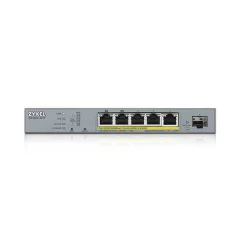   ZYXEL Switch 5x1000Mbps (5xPOE) + 1xGigabit SFP Menedzselhető, GS1350-6HP-EU0101F