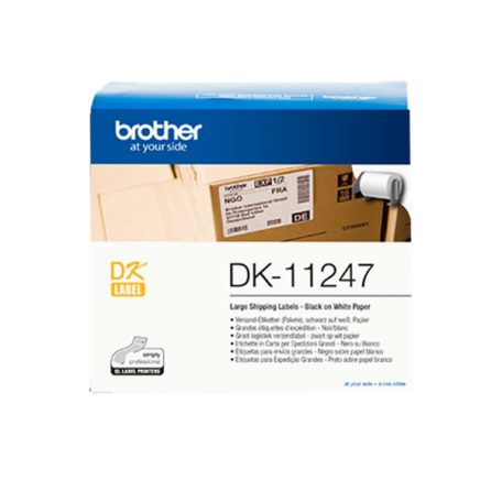 BROTHER Szalag DK-11247, fehér alapon fekete, 103mm x 164mm, 30.48m, 108db