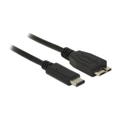   DELOCK kábel USB 10 Gbps Type-C male > USB Type Micro-B male 0.5m fekete