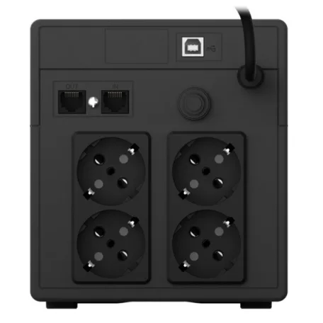 NJOY Szünetmentes 1000VA - Cadu 1000 (2 Schuko, line-interaktív, USB menedzsment, RJ11/45 vonalvédelem(1Gb/s), fekete)