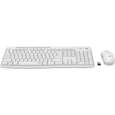   LOGITECH Billentyűzet + egér - MK295 Silent Vezeték Nélküli Combo Piszkosfehér, US