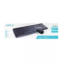   IMICE Vezeték Nélküli Billentyűzet + egér AN-100, USB fekete
