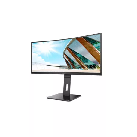 AOC Ívelt VA monitor 34" CU34P2A, 3440x1440, 21:9, 300cd/m2, 1ms, 100Hz, 2xHDMI/DisplayPort/4xUSB, hangszóró