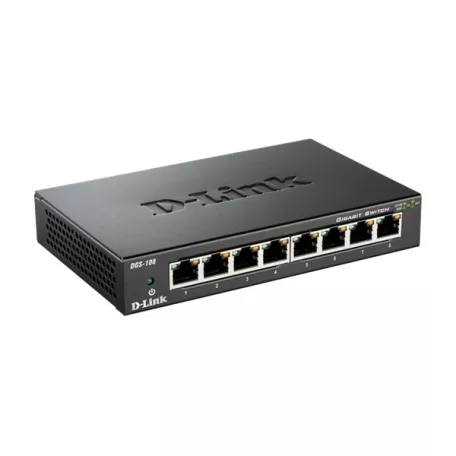 D-LINK Switch 8x1000Mbps Fémházas Asztali, DGS-108GL/E