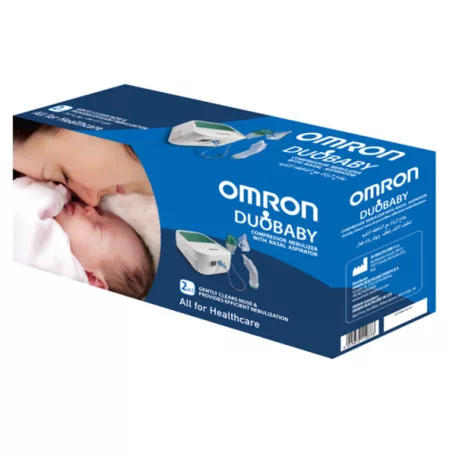 OMRON DuoBaby 2in1 Kompresszoros inhalátor orrszívóval, csecsemő, alsó és felső légzőszervi megbetegedésekhez