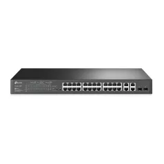   TP-LINK Switch 24x100Mbps (24xPOE) + 4x1000Mbps + 2xGigabit SFP, Menedzselhető, SL2428P