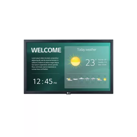 LG 16/7 Signage kijelző 21,5" 22SM3G, 1920x1080, 250cd/m2, HDMIx2/USB/RS232C/RJ45