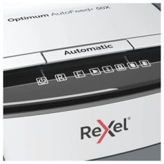   REXEL Iratmegsemmisítő, konfetti, 50 lap, "Optimum AutoFeed+ 50X"