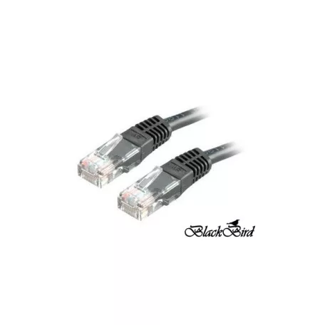 BLACKBIRD Kábel Patch UTP CAT.5E 1m Fekete