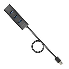   AXAGON HUE-S2BL USB3.0 CHARGING HUB (Négyportos USB 3.0 hub gyors töltéssel és tápellátással. 1,2 méteres kábel)