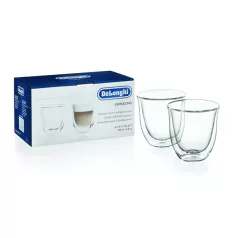   DELONGHI DLSC311 cappuccino pohárszett, 2 db, duplafalu, hőálló, max 300°C