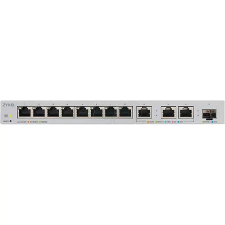 ZYXEL Switch 11x1000Mbps (3x10G) + 1xGigabit SFP+, Fémházas Webmenedzselhető, XGS1250-12-ZZ0102F