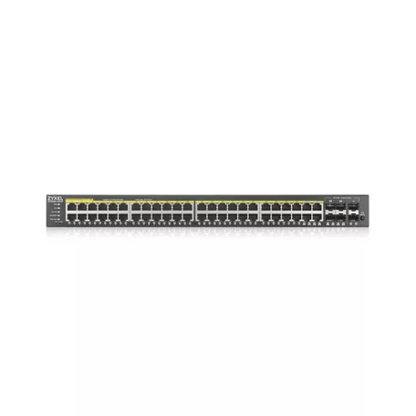 ZYXEL Switch 44x1000Mbps (44xPOE) + 4xGigabit kombó SFP + 2xGigabit SFP, Menedzselhető Rackes, GS2220-50HP-EU0101F