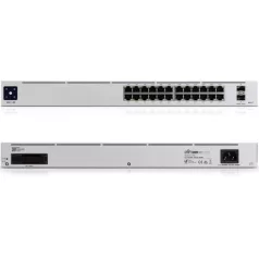   UBiQUiTi Switch 24x1000Mbps + 2x1000Mbps SFP, Menedzselhető, Rackes - USW-24
