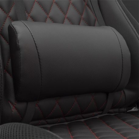 WHITE SHARK THUNDERBOLT RGB gamer szék fekete/piros varrás