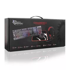   WHITE SHARK COMANCHE-3 gamer combo billetyűzet (magyar) + egér + fejhallgató + egérpad