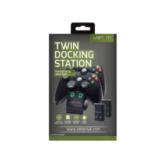   VENOM XBOX 360 Kiegészítő Dupla Töltő állomás + 2db akkumulátor Fekete, VS2891