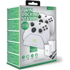   VENOM XBOX Series S/X & One Kiegészítő Dupla Töltő állomás + 2db akkumulátor Fehér, VS2871