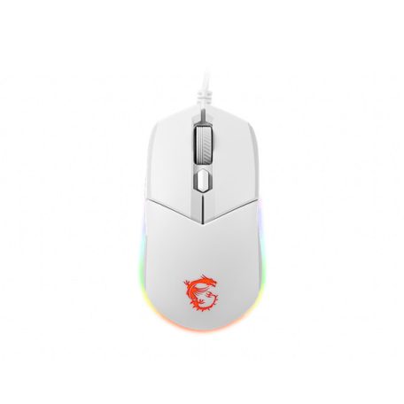 MSI ACCY Clutch GM11 symmetrical design Optical GAMING Wired Mouse, White