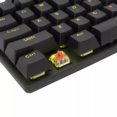WHITE SHARK COMMANDOS mechanikus (red switch) gamer billentyűzet (magyar), fekete