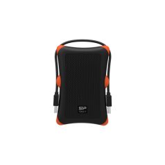   SILICON POWER 2.5" HDD USB 3.2 2TB Armor A30 ütésálló, Fekete-Narancs
