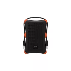   SILICON POWER 2.5" HDD USB 3.2 2TB Armor A30 ütésálló, Fekete-Narancs