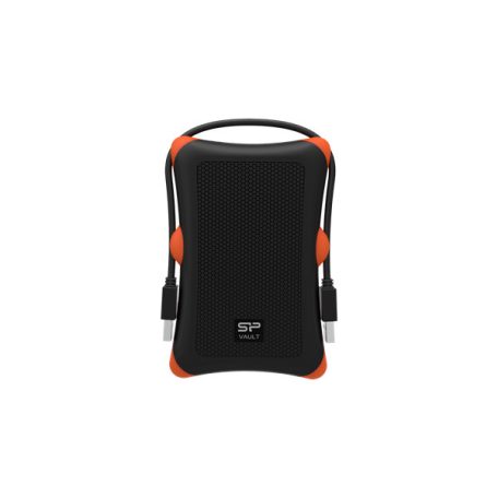 SILICON POWER 2.5" HDD USB 3.2 2TB Armor A30 ütésálló, Fekete-Narancs