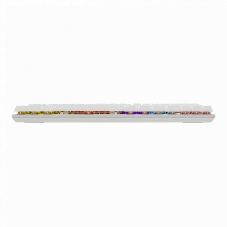 WHITE SHARK COMMANDOS mechanikus (red switch) gamer billentyűzet (magyar), fehér